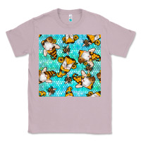 Lilac honey bee gnomes seamless pattern Classic Tee - BundleAndBundleShop