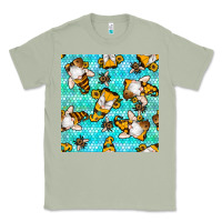 Matcha honey bee gnomes seamless pattern Classic Tee - BundleAndBundleShop