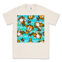 Natural honey bee gnomes seamless pattern Classic Tee - BundleAndBundleShop
