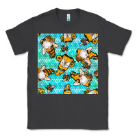 Smoke honey bee gnomes seamless pattern Classic Tee - BundleAndBundleShop