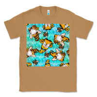 Toasted Coconut honey bee gnomes seamless pattern Classic Tee - BundleAndBundleShop
