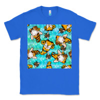 True Royal honey bee gnomes seamless pattern Classic Tee - BundleAndBundleShop