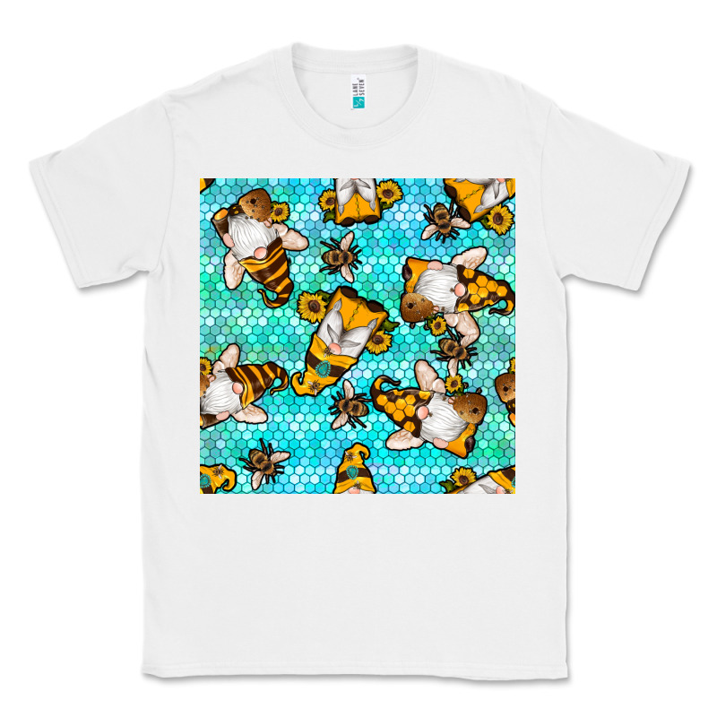 Honey Bee Gnomes Seamless Pattern Classic Tee by BundleAndBundleShop | Teevron