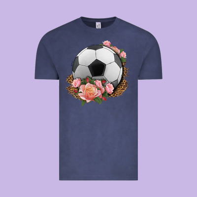 Western Soccer With Roses Vintage Tee Designed By Hra Design Shop