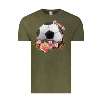 Vintage Olive western soccer with roses Vintage Tee - HRA Design Shop