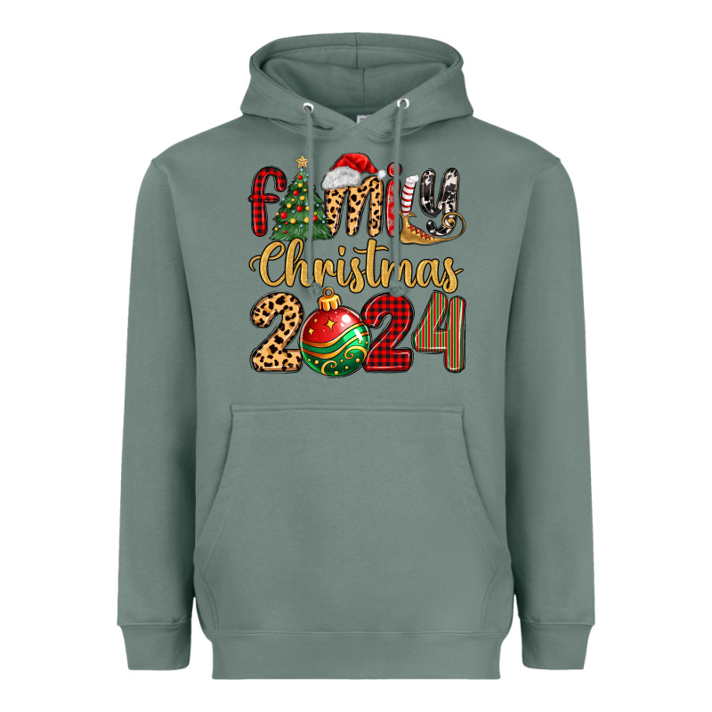 Family Christmas 2024 Heavyweight Hoodie by MaliasSmallBusiness | Teevron