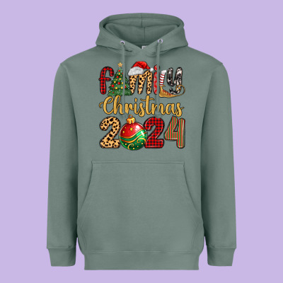 Family Christmas 2024 Heavyweight Hoodie Designed By Maliassmallbusiness