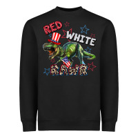 Black Red white rawr 4th of July Heavyweight Sweatshirt - CowGirlArtShop