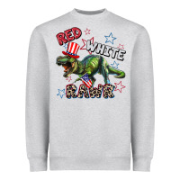 Red White Rawr 4th Of July Heavyweight Sweatshirt | Teevron