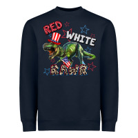 Navy Red white rawr 4th of July Heavyweight Sweatshirt - CowGirlArtShop