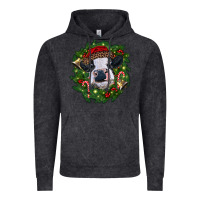 Heifer Cow With Christmas Wreath Vintage Hoodie | Teevron