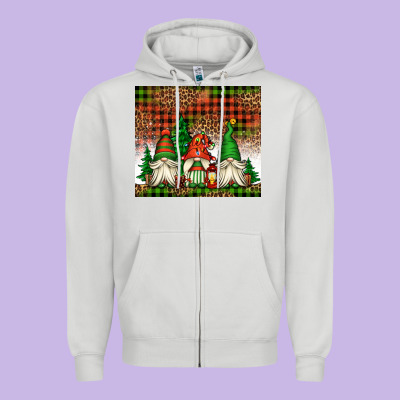 Christmas Gnomes Zipper Hoodie Designed By Jasminsmagicworld