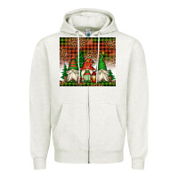 Oatmeal Heather Christmas gnomes Zipper Hoodie - Jasminsmagicworld