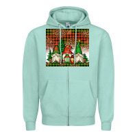 Seafoam Christmas gnomes Zipper Hoodie - Jasminsmagicworld