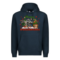 Navy merry spinosaurusmas Premium Hoodie - LillyAllenDesigns