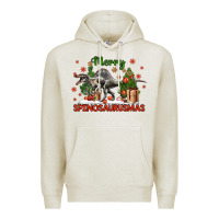 Oatmeal Heather merry spinosaurusmas Premium Hoodie - LillyAllenDesigns