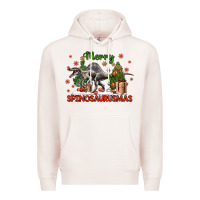 Pale Pink merry spinosaurusmas Premium Hoodie - LillyAllenDesigns
