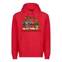 Red merry spinosaurusmas Premium Hoodie - LillyAllenDesigns