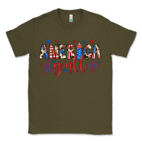 Army Green american y'all Classic Tee - JahusDesignShop