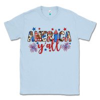 Dusty Blue american y'all Classic Tee - JahusDesignShop