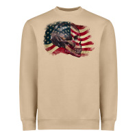 Mushroom Red white rawr 4th of July Heavyweight Sweatshirt - CowGirlArtShop