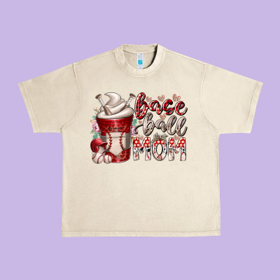 Baseball Mom Coffee Urban Heavy Tee Designed By Racoondesign