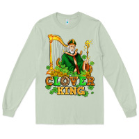Matcha st patricks clover king  with shamrocks Long Sleeve Tee - AdoDesignShop