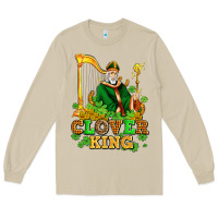 Mushroom st patricks clover king  with shamrocks Long Sleeve Tee - AdoDesignShop