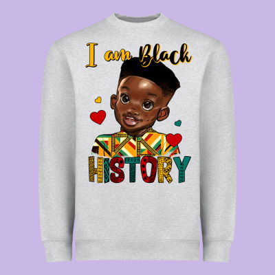 I Am Black History Black Boy Heavyweight Sweatshirt Designed By Hra Design Shop