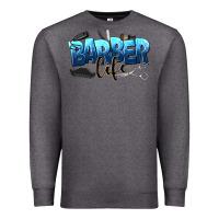 Charcoal Heather barber life Premium Sweatshirt - NancyCooperArtShop