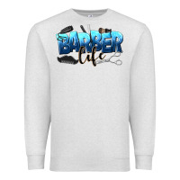 Oatmeal Heather barber life Premium Sweatshirt - NancyCooperArtShop