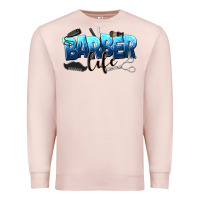 Pale Pink barber life Premium Sweatshirt - NancyCooperArtShop