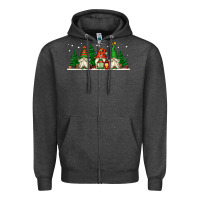Charcoal Heather Christmas gnomes Zipper Hoodie - Jasminsmagicworld