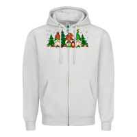 Dove Grey Christmas gnomes Zipper Hoodie - Jasminsmagicworld