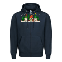 Navy Christmas gnomes Zipper Hoodie - Jasminsmagicworld
