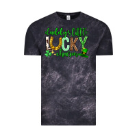 Cloud Black St. Patrick's Day Daddy's little lucky charm Vintage Tee - Neo Western