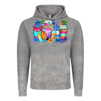 Cloud Rock stitch summer coffee cups Vintage Hoodie - Zillion Design Studio