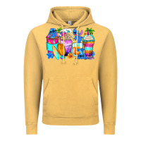 Vintage Mustard stitch summer coffee cups Vintage Hoodie - Zillion Design Studio