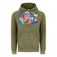 Vintage Olive stitch summer coffee cups Vintage Hoodie - Zillion Design Studio