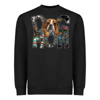 Black dog mom Heavyweight Sweatshirt - SublimationCraftShop