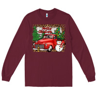 Burgundy merry christmas Long Sleeve Tee - JahusDesignShop