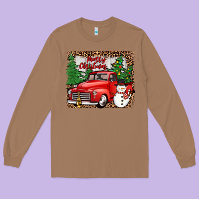 Merry Christmas Long Sleeve Tee Designed By Jahusdesignshop
