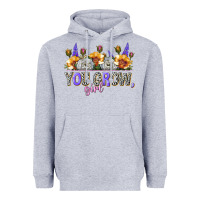 Heather Grey you grow girl Heavyweight Hoodie - NancyCooperArtShop