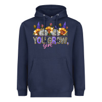 Navy you grow girl Heavyweight Hoodie - NancyCooperArtShop
