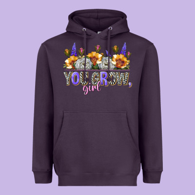 You Grow Girl Heavyweight Hoodie Designed By Nancycooperartshop