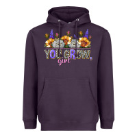 Plum you grow girl Heavyweight Hoodie - NancyCooperArtShop