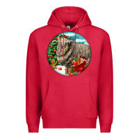 Cardinal christmas merino wool sheep Premium Hoodie - LillyAllenDesigns
