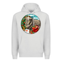 Dove Grey christmas merino wool sheep Premium Hoodie - LillyAllenDesigns