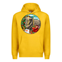 Lemon christmas merino wool sheep Premium Hoodie - LillyAllenDesigns