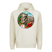 Oatmeal Heather christmas merino wool sheep Premium Hoodie - LillyAllenDesigns